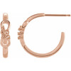 Infinity Inspired Hoop Earrings Mounting in 14 Karat Rose Gold for N/a Stone, 1.18 grams