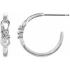 Infinity Inspired Hoop Earrings Mounting in Platinum for N/a Stone, 1.8 grams