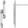 Accented Bar Earrings Mounting in Platinum for Round Stone, 1.77 grams