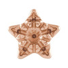 Accented Star Earrings Mounting in 14 Karat Rose Gold for Round Stone, 0.35 grams