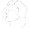 Starburst Earrings Mounting in 14 Karat White Gold for Round Stone, 0.71 grams