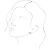 Geometric Earrings Mounting in 14 Karat Rose Gold for Trillion Stone, 1.93 grams