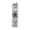 Accented Earrings Mounting in Platinum for Round Stone, 0.27 grams