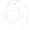Pearl Hoop Earrings Mounting in Platinum for Pearl Stone, 4.37 grams