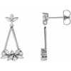 Geometric Cluster Earrings Mounting in Platinum for N/a Stone, 4.92 grams