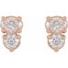 Two Stone Earrings Mounting in Platinum for Oval Stone, 1.65 grams