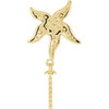Starfish Pearl Earrings Mounting in 18 Karat Yellow Gold for Generic paspaley Stone, 2.69 grams