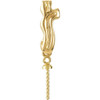 Coral Reef Pearl Earrings Mounting in 18 Karat Yellow Gold for Generic paspaley Stone, 2.49 grams