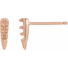 Spike Earrings Mounting in 14 Karat Rose Gold for Round Stone, 0.24 grams