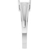Family Ring Mounting in 18 Karat White Gold for Straight baguette Stone, 4.61 grams