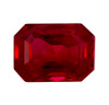 Deal on 0.98 Vivid Red Ruby Stone in Octagon Cut, 6.9 x 4.9 mm