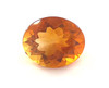 Round Shape, 6.48 carats Orange Loose Citrine Gem, 12.42 x 8.06