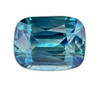 1.29 Carat Teal Colored Sapphire Gem, Cushion Shape, 7 x 5.3 mm, Well Priced Gem