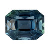 1.73 Carat Teal Colored Sapphire Gem, Emerald Cut, 7.3 x 5.6 mm, Well Priced Gem