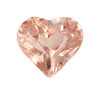 1.13 Carat Peach Sapphire Gem, Heart Cut, .1 x 6.7 mm