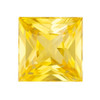 1.58 Carat Yellow Sapphire Gemstone, Princess Cut, 6.5 mm