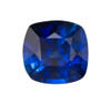 0.89 Carat Gemmy Blue Sapphire Gemstone, Cushion Shape, 5.4 x 5.3 mm, Royal Blue