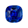 1.61 Carat Gemmy Blue Sapphire Gemstone, Cushion Shape, 6.4 x 6.4 mm, Royal Blue