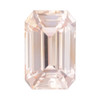 1.34 Carat Peach Sapphire Gem, Octagon Cut, 7.3 x 4.7 mm