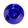 0.75 Carat Gemmy Blue Sapphire Gemstone, Round Shape, 5 mm, Royal Blue