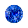 1.20 Carat Gemmy Blue Sapphire Gemstone, Round Shape, 6.5 mm, Rich Blue Color