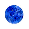 1.28 Carat Gemmy Blue Sapphire Gemstone, Round Shape, 6.2 mm, Rich Blue Color
