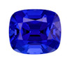 Perfect 5.54 Carat Vivid Blue Purple Tanzanite Gem in Cushion Shape, 10.9 x 9.2 mm