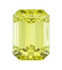 3.36 Carat Hot Neon Yellow Chrysoberyl Stone, Emerald Cut,  9.4 x 6.7 mm