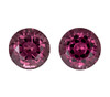 3.54 Ct. Raspberry Rose Garnets Matched Pair, Round Shapes, 6.9 mm