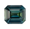 Gorgeous No Heat 5.10ct Teal Blue Green Sapphire Stone, Octagon Cut, GIA, 9.97 x 8.73 x 5.86 mm