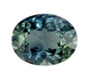 1.3 Carat Green Color Sapphire Gem, Oval Shape, 7 x 5.5 mm
