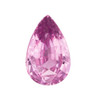 1.52 Carat Pink Sapphire Gemstone, Pear Shape, 9.12 x 5.85 x 3.69 mm, GIA No Heat