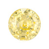 3.02 Carat Unheated Yellow Sapphire Round Gem, GIA Cert,  8.27 x 5.55 mm, Soft Yellow Color