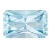 Fine 4.97 Carat Medium Blue Aquamarine Stone, Radiant Cut, 13.6 x 8.5 mm