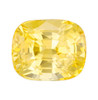 4.01 Carat Yellow Sapphire Stone, No Heat with GIA, Cushion Shape, 9.23 x 7.59 x 6.21 mm