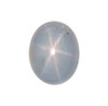 2.4 Carat 6 Ray Star Sapphire Gem, Gray Blue Color, Oval Cab, 7.5 x 6 mm