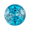 2.42 Carat Pretty Blue Zircon Gemstone, Round Shape, 7.3 mm