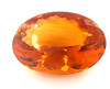 Oval Shape, 20.63 carats Orange Loose Citrine Gem, 20.2 x 17.18 x 11.02