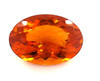 Oval Shape, 15.24 carats Orange Loose Citrine Gem, 18 x 15.27 x 10.31