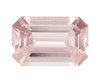 7.11 Carat Peachy Pink Morganite Gemstone, Octagon Cut, 15.8 x 10.1 mm