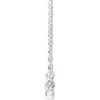 Sterling Silver 1/8 CTW Natural Diamond French-Set Bar 16" Necklace