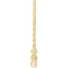 14 Karat Yellow Gold Natural Diamond French to Set Bar Necklace 1/8 CTW, 18 Inch - $965