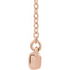 14 Karat Rose Gold Natural Diamond French to Set Bar Necklace 1/2 CTW, 18 Inch - $1,508