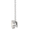14 Karat White Gold Natural Diamond Solitaire Necklace 1/2 CT, 16-18 Inch - $2,109