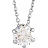 14 Karat White Gold Natural Diamond Solitaire Necklace 3/4 CT, 16-18 Inch - $4,775