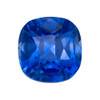 1.43 Carat Blue Sapphire Gemstone, Cushion Shape, 6.2 x 6 mm