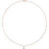 14K Rose 1/6 CT Natural Diamond Micro Bezel-Set 18" Necklace