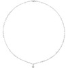 14K White 1/6 CT Natural Diamond Micro Bezel-Set 18" Necklace