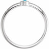 Sterling Silver Cabochon Natural Turquoise Stackable Ring