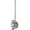 Platinum Natural Diamond Solitaire Necklace 5/8 CT, 16 Inch - $2,941